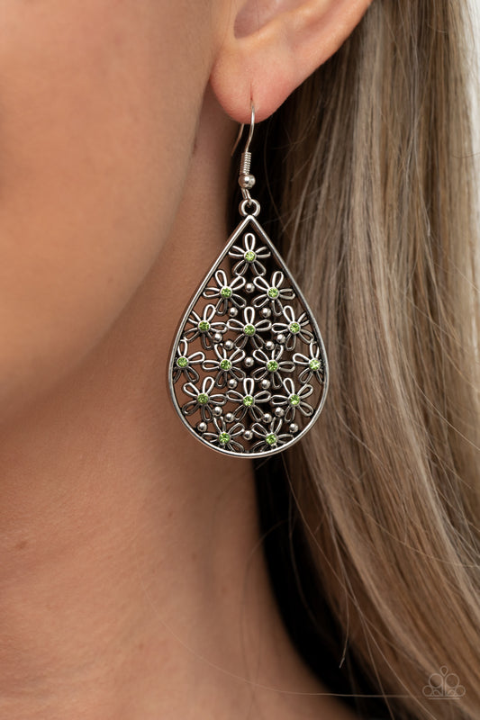 Tick, Tick, BLOOM! - Green Earrings 