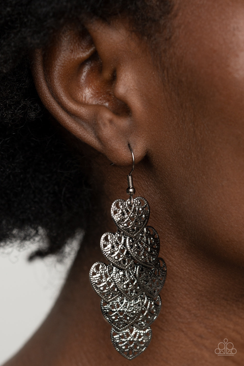 Paparazzi Shimmery Soulmates - Black Earrings 