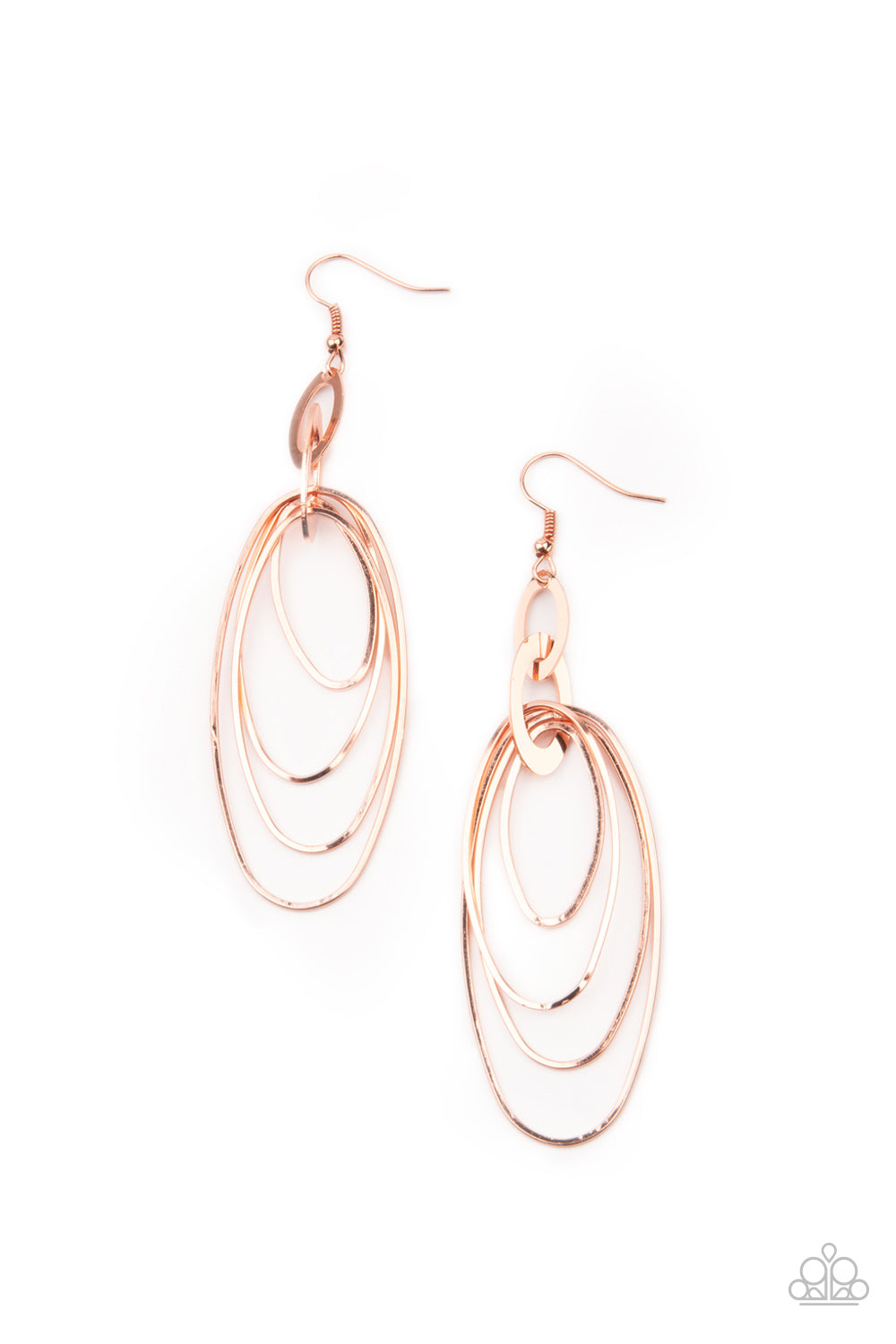 Paparazzi OVAL The Moon - Copper Earrings 