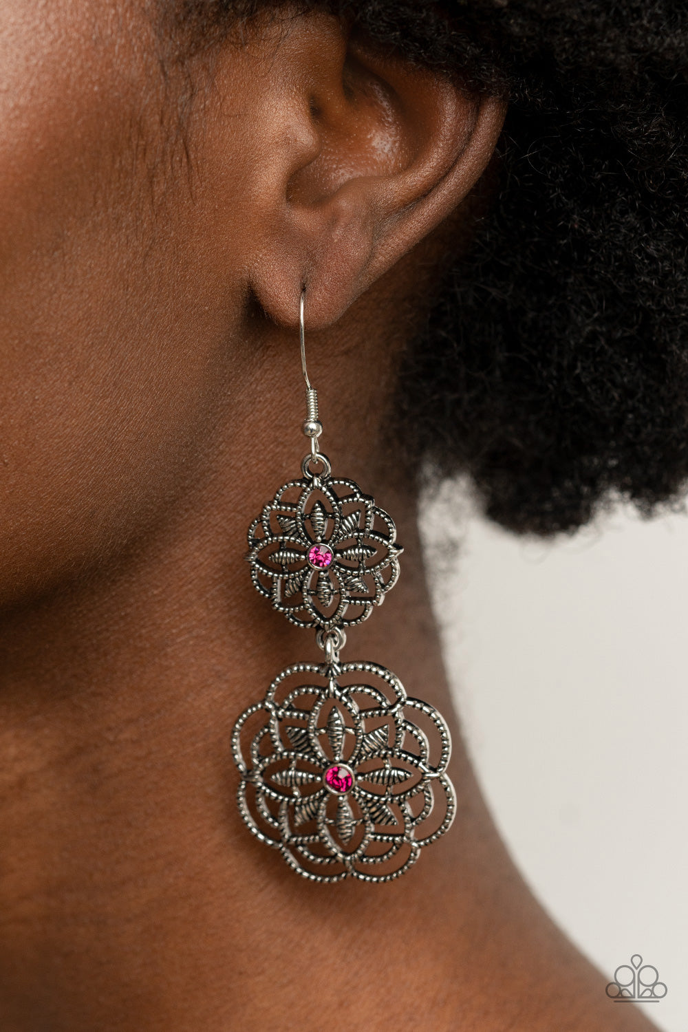 Mandala Mecca - Pink Earrings 