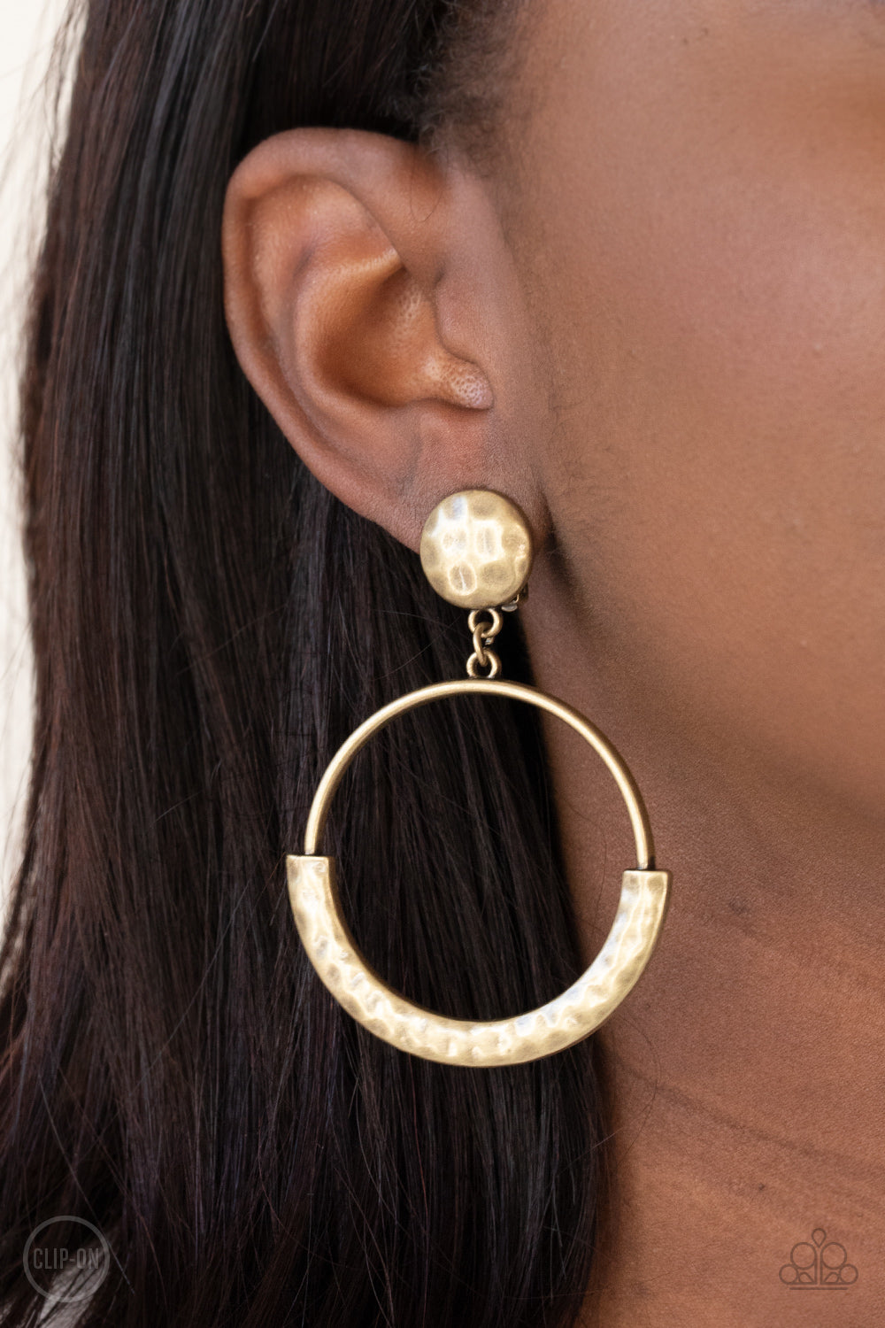 Paparazzi Rustic Horizons - Brass Clip On Earrings 