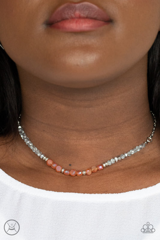 Paparazzi Space Odyssey - Orange Choker 