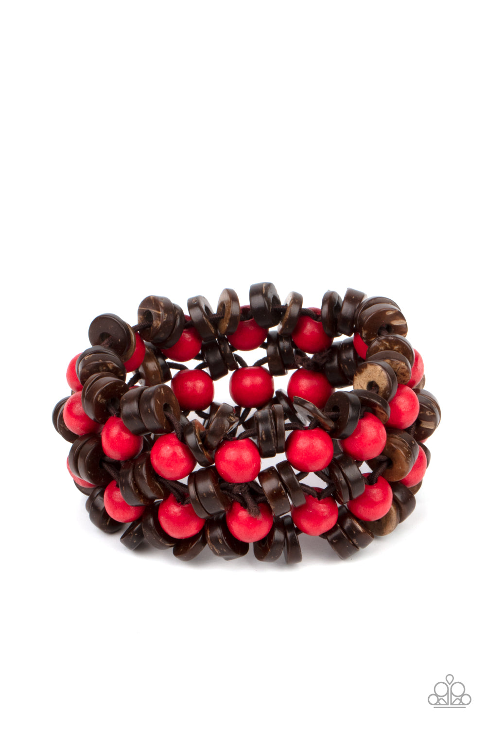 Paparazzi Tahiti Tourist - Red Bracelet 