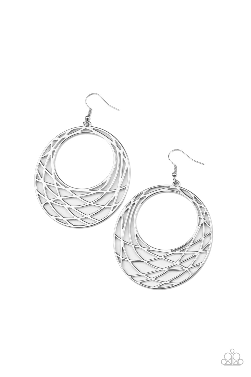 Paparazzi Urban Lineup - Silver Earrings 