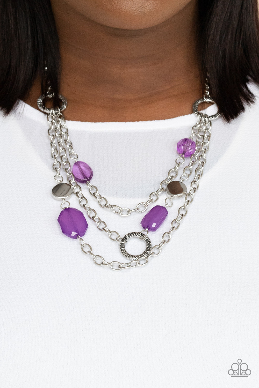 Paparazzi Oceanside Spa - Purple Necklace 