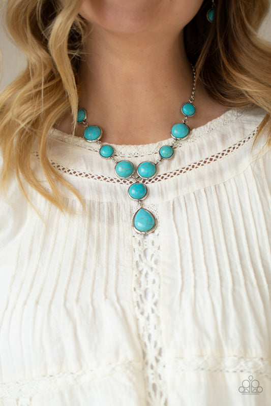 Paparazzi Terrestrial Trailblazer - Blue Necklace 