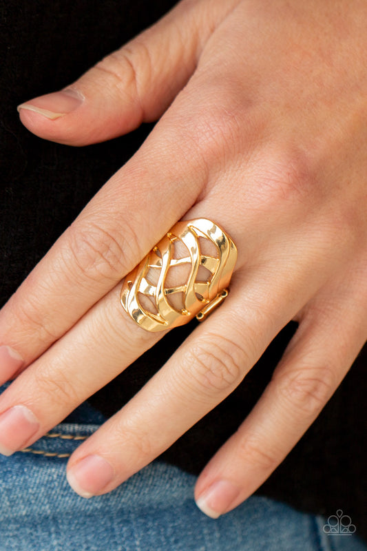 Paparazzi Open Fire - Gold Ring 