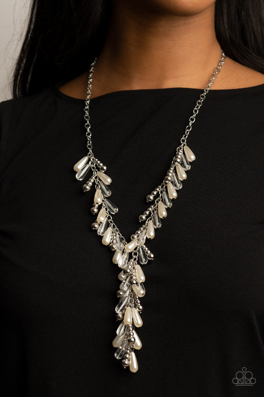Paparazzi Dripping With DIVA-ttitude - White Necklace 