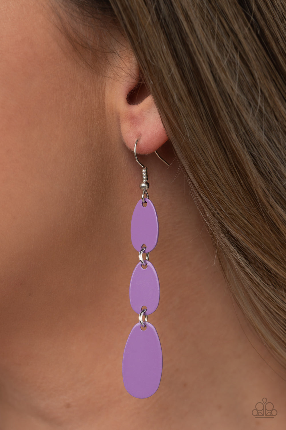 Paparazzi Rainbow Drops - Purple Earrings 