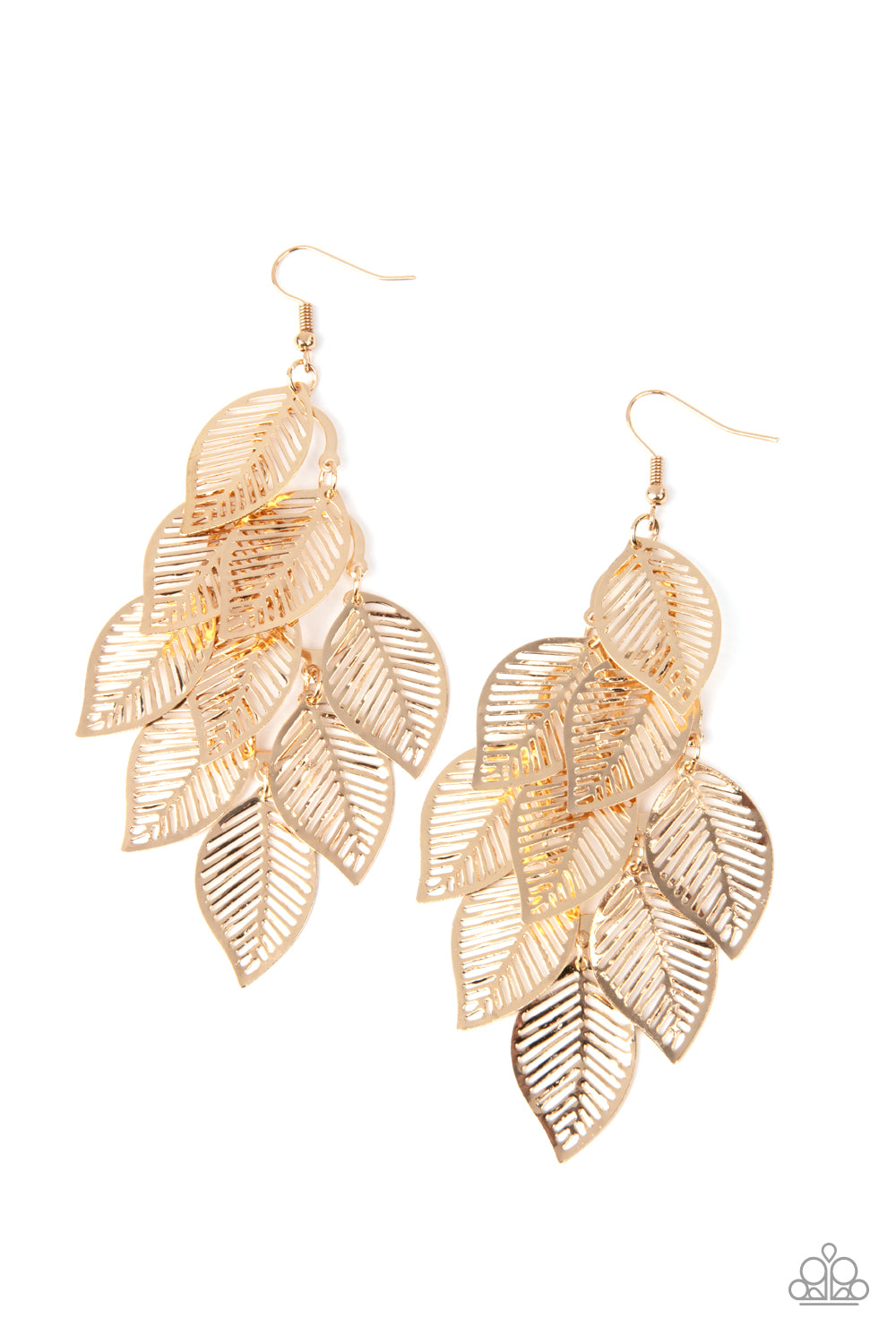 Paparazzi Limitlessly Leafy - Gold Earrings 