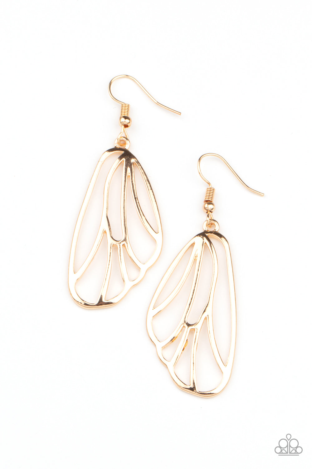 Paparazzi Turn Into A Butterfly - Gold Earrings 