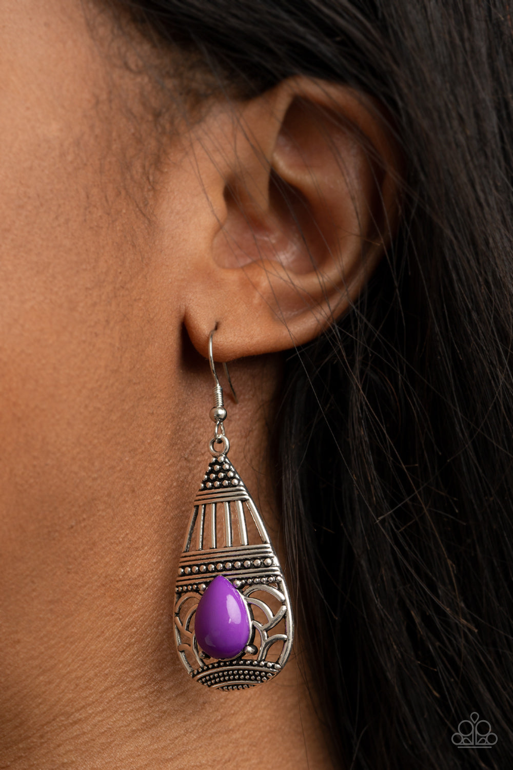 Eastern Essence - Purple Earrings