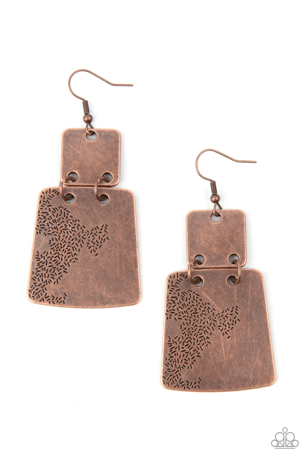 Tagging Along - Copper Earrings 