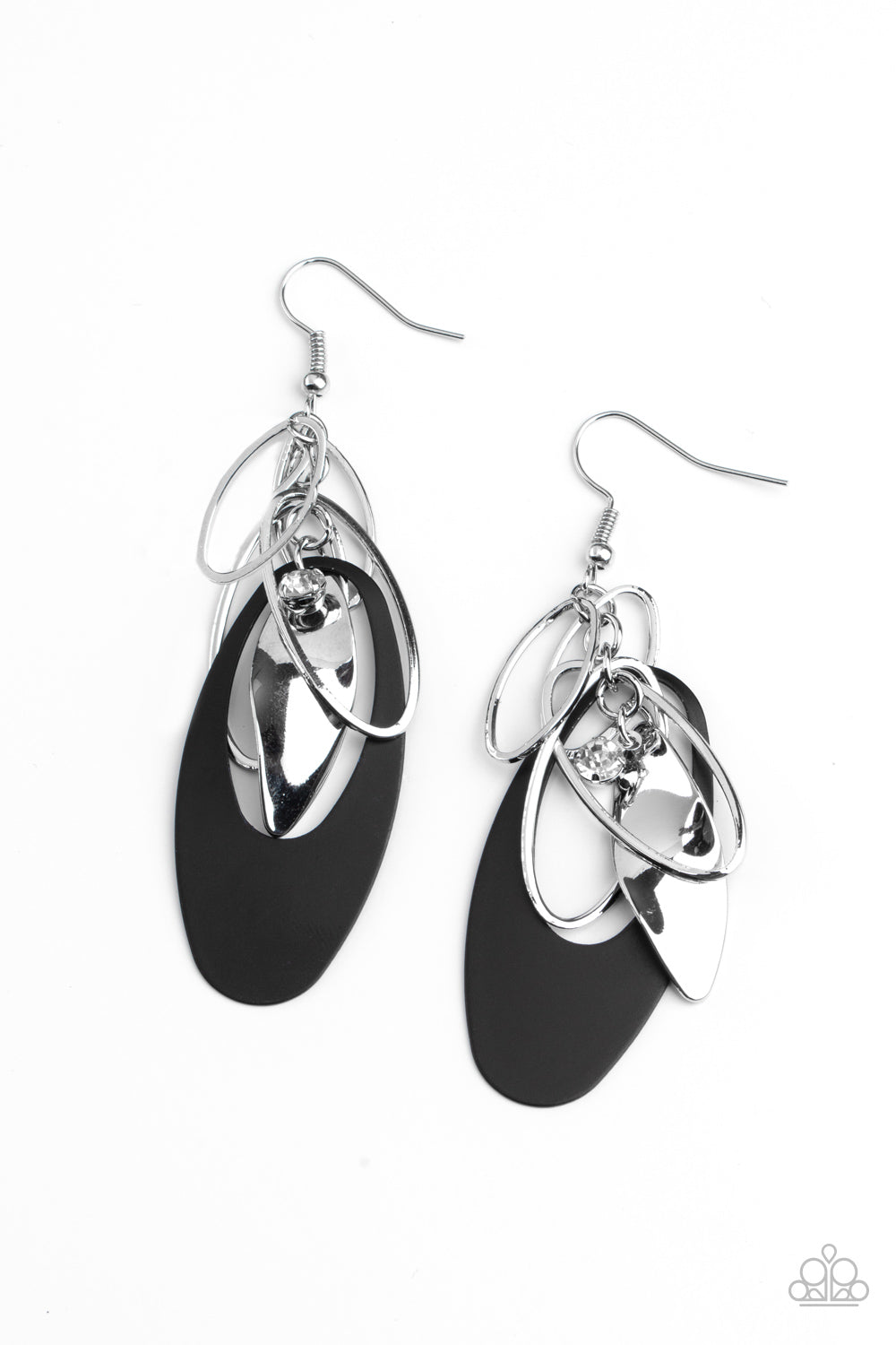 Ambitious Allure - Black Earrings 