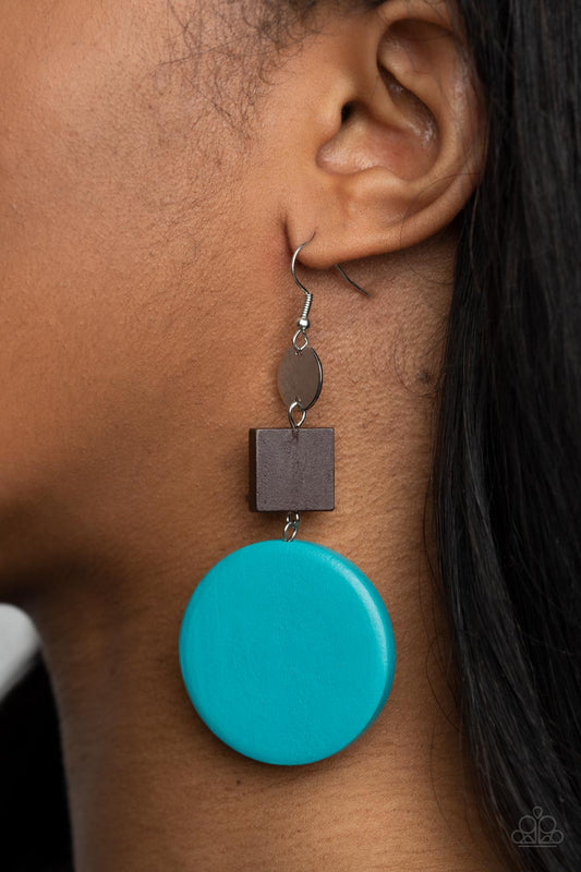 Paparazzi Modern Materials - Blue Earrings 