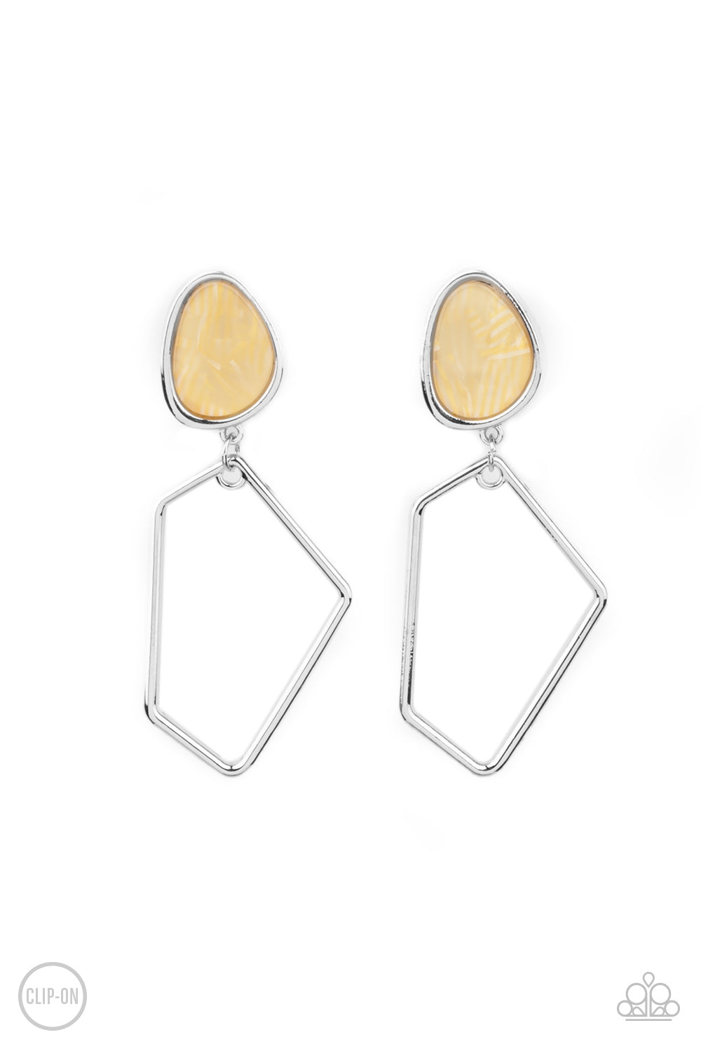 Retro Reverie - Yellow Earrings 