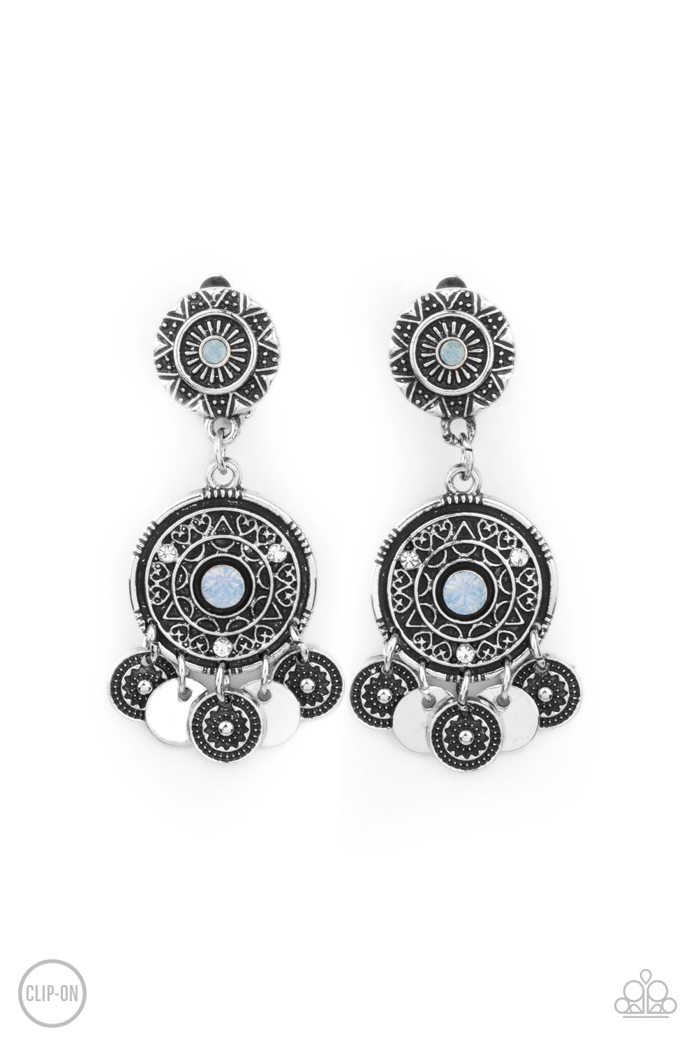 Paparazzi A DREAMCATCHER Come True - Blue Clip On Earrings 