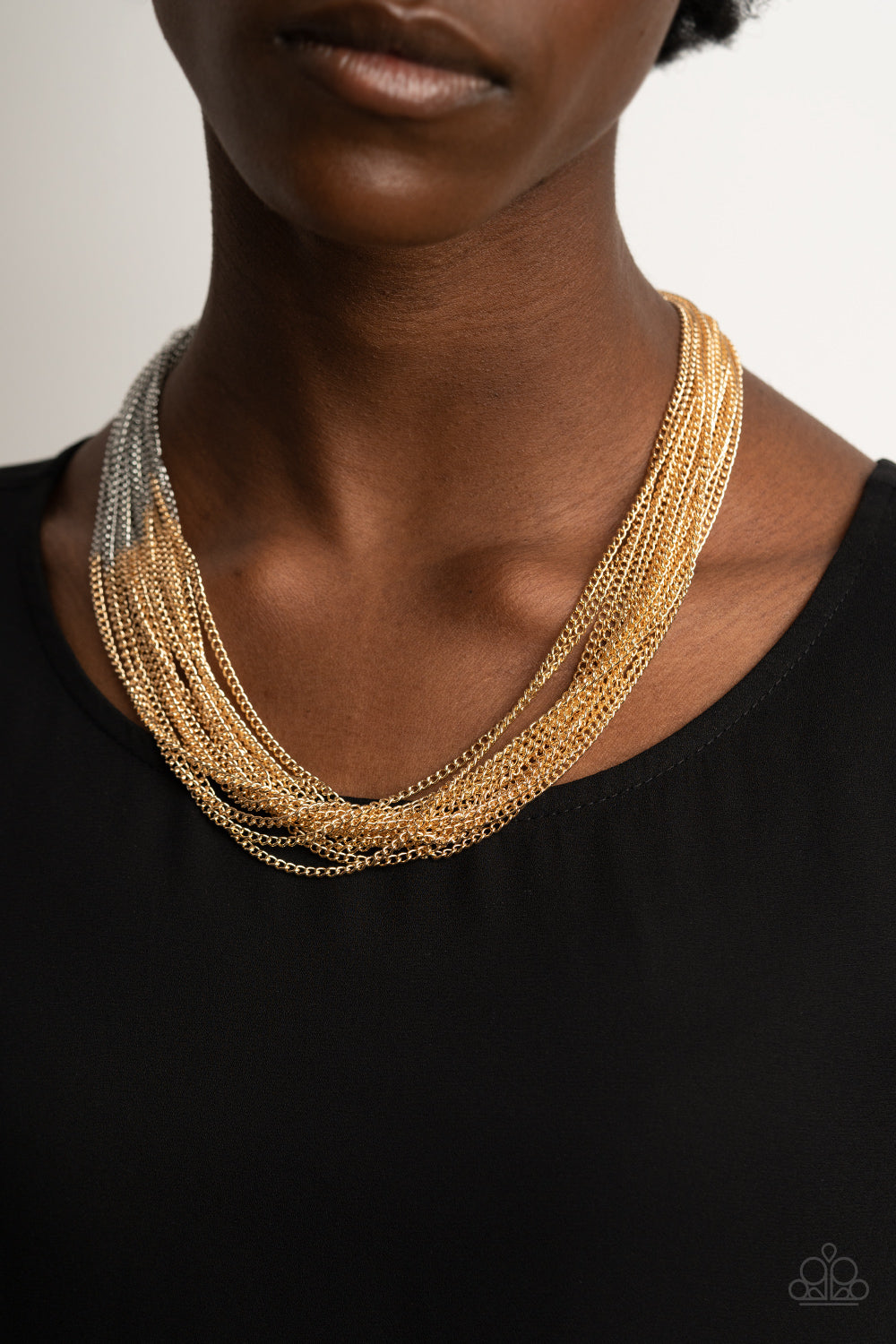 Paparazzi Metallic Merger - Gold Necklace 