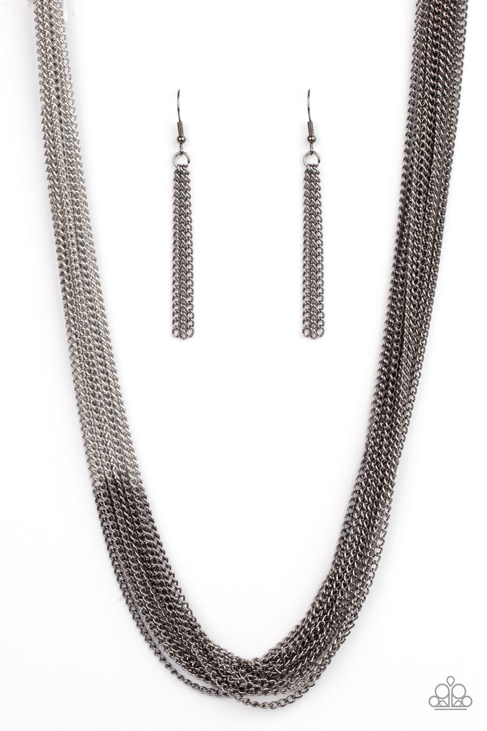 Paparazzi Metallic Merger - Black Necklace 