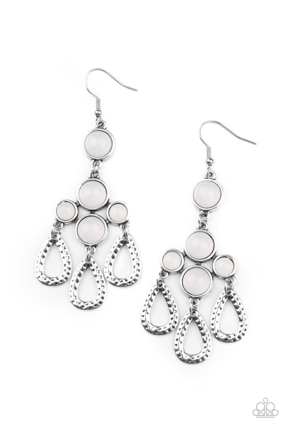 Paparazzi Mediterranean Magic - White Earrings 