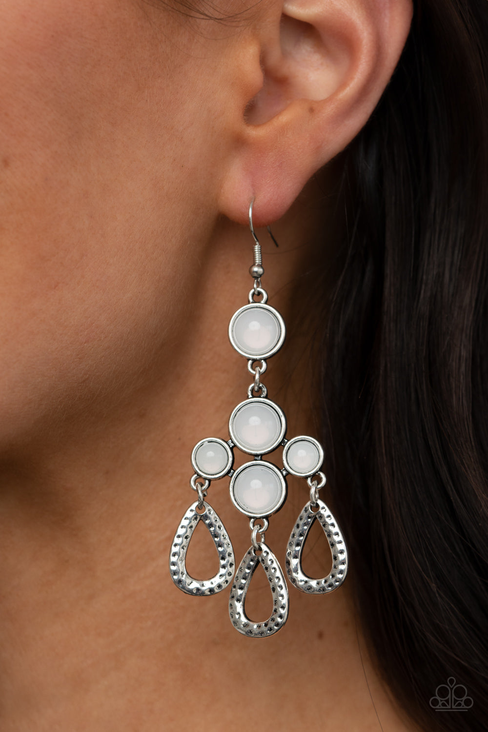 Paparazzi Mediterranean Magic - White Earrings 