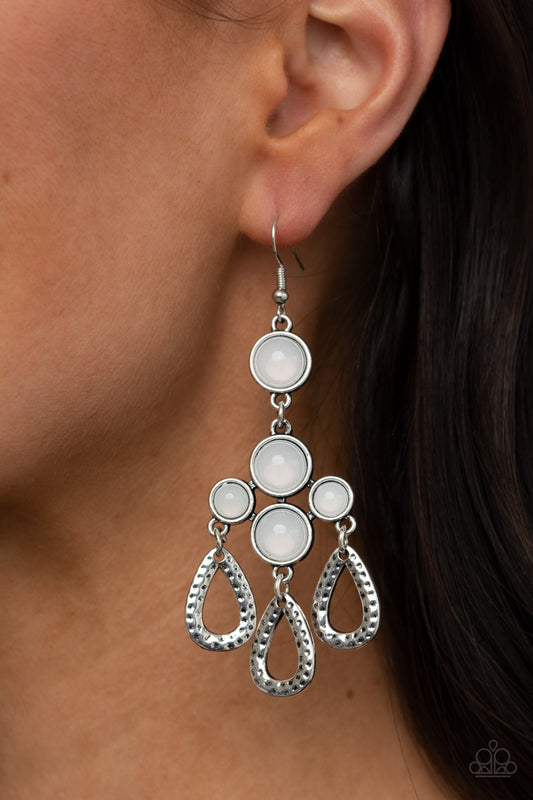 Paparazzi Mediterranean Magic - White Earrings 