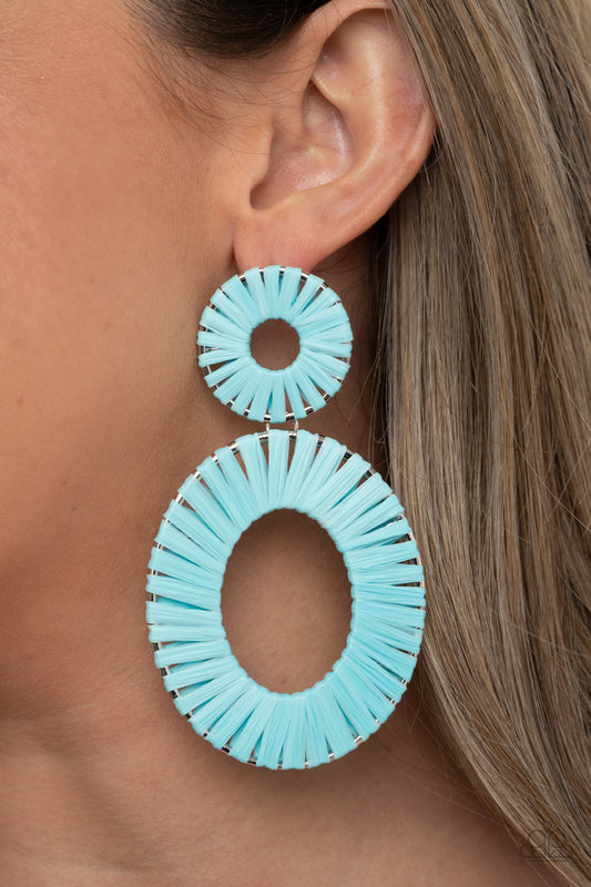 Paparazzi Foxy Flamenco - Blue Earrings 