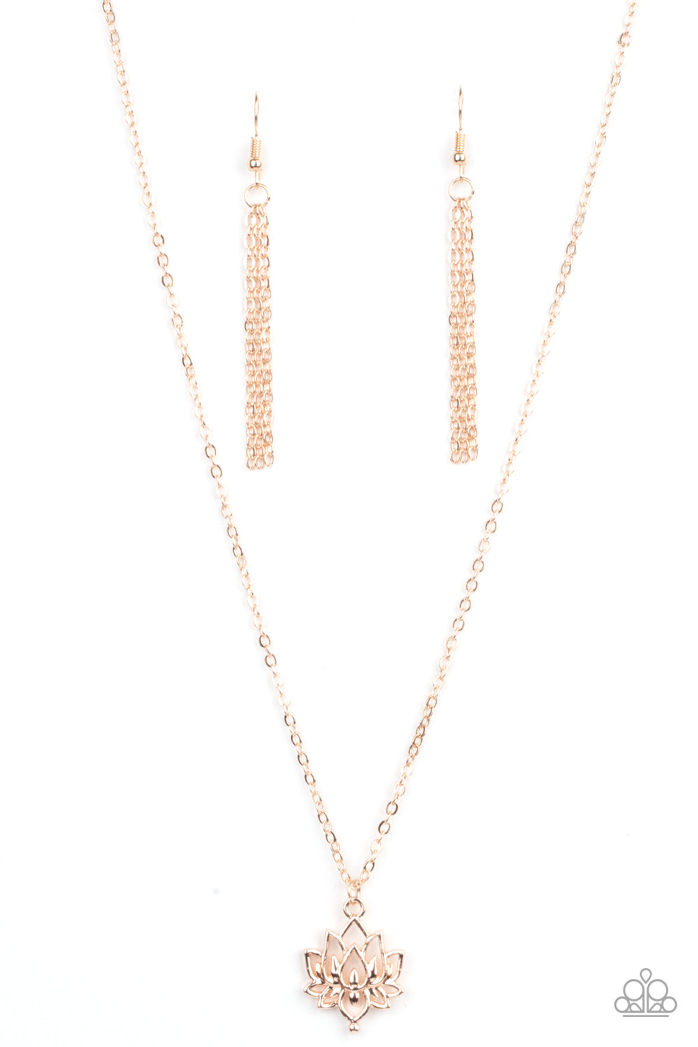 Paparazzi Lotus Retreat - Rose Gold Necklace 