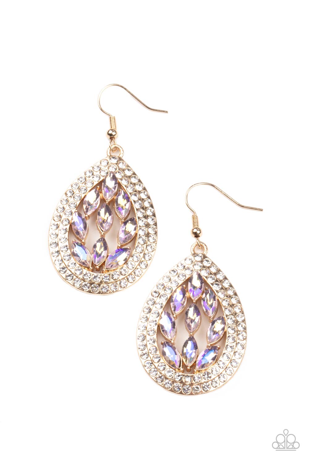 Encased Elegance - Gold Earrings