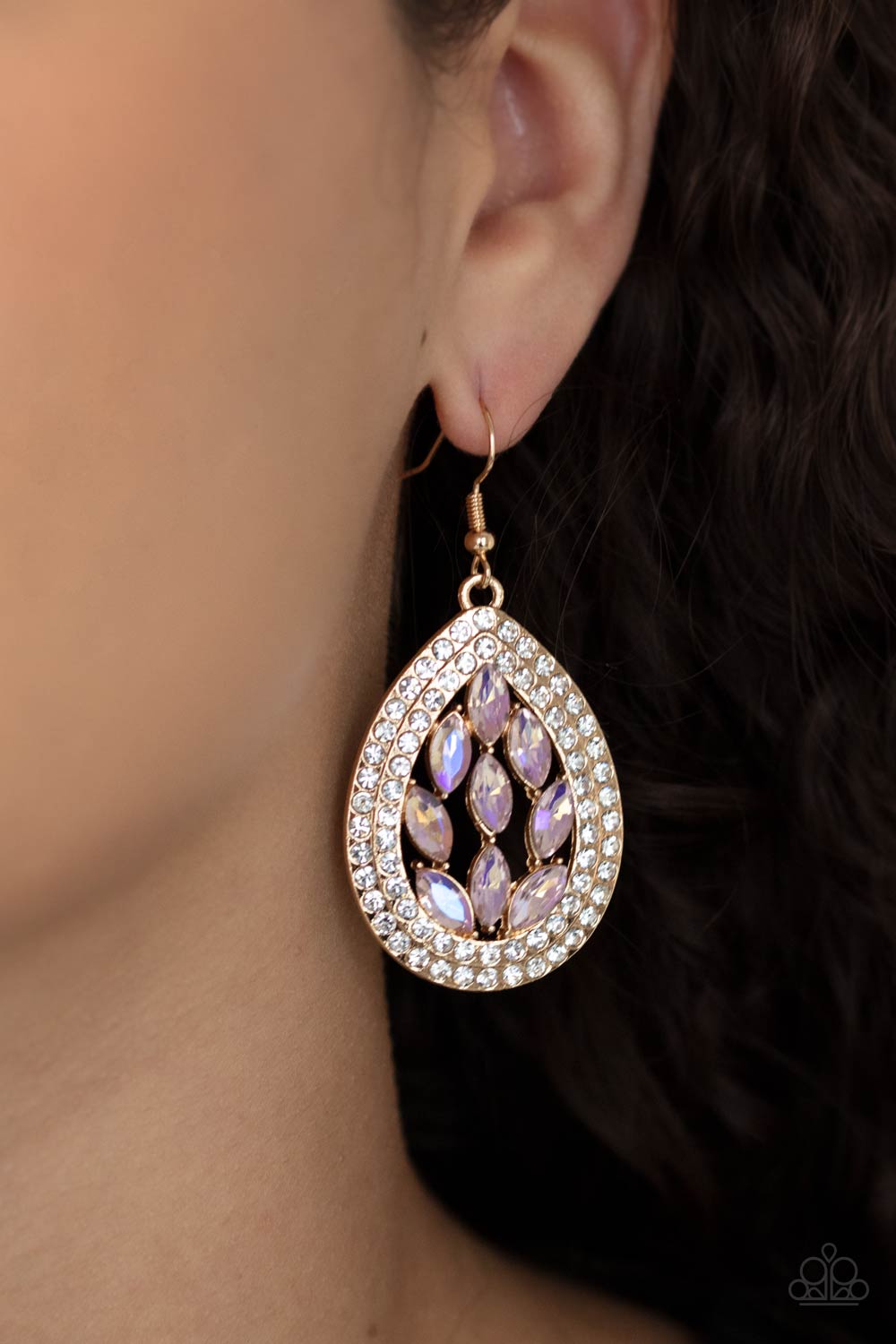 Encased Elegance - Gold Earrings