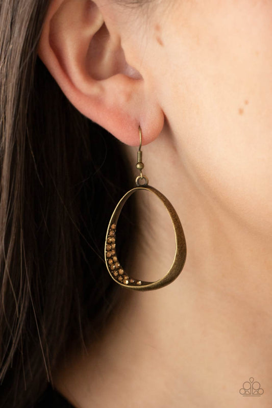 Fiercely Flauntable - Brass Earrings