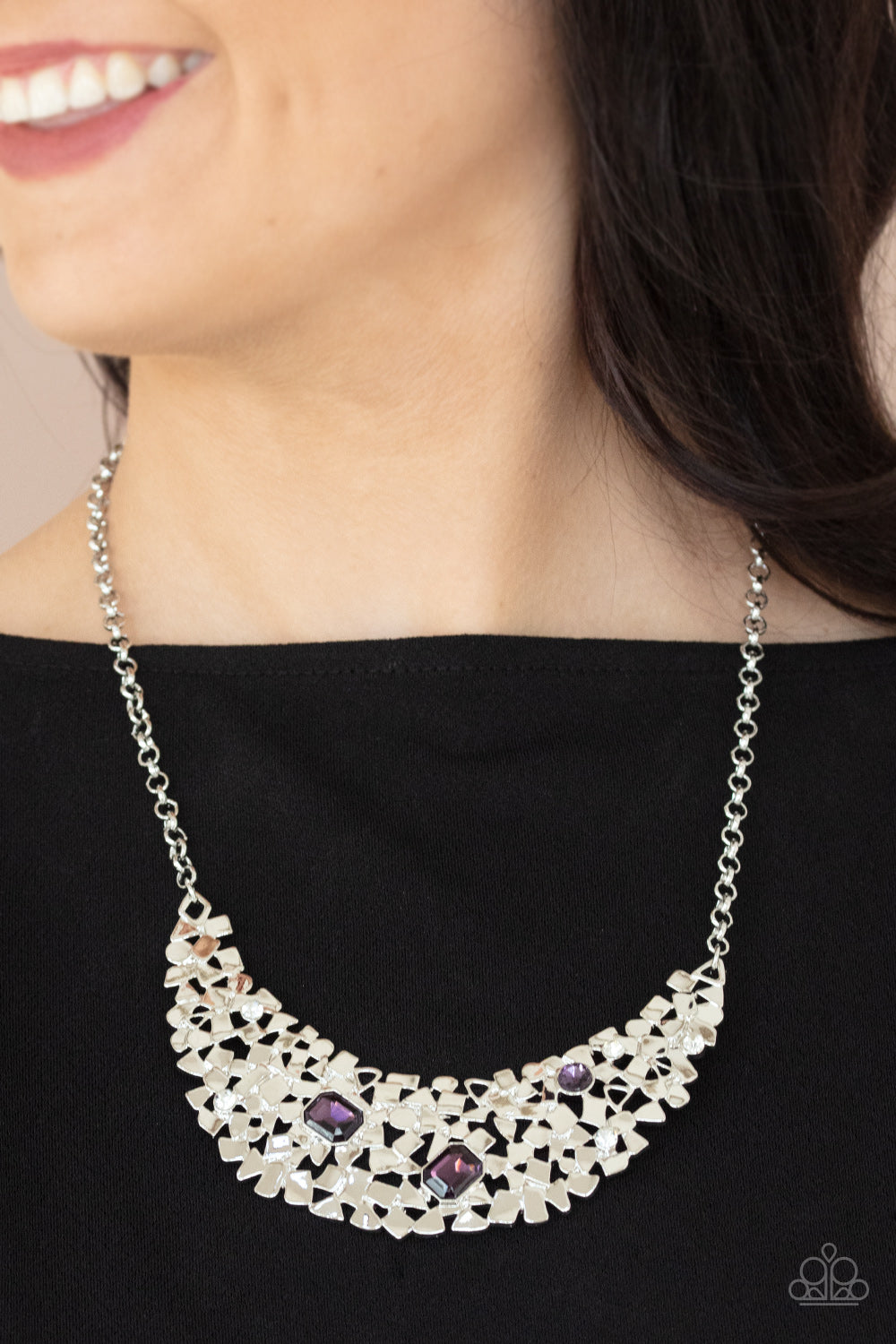 Fabulously Fragmented - Purple Necklace 