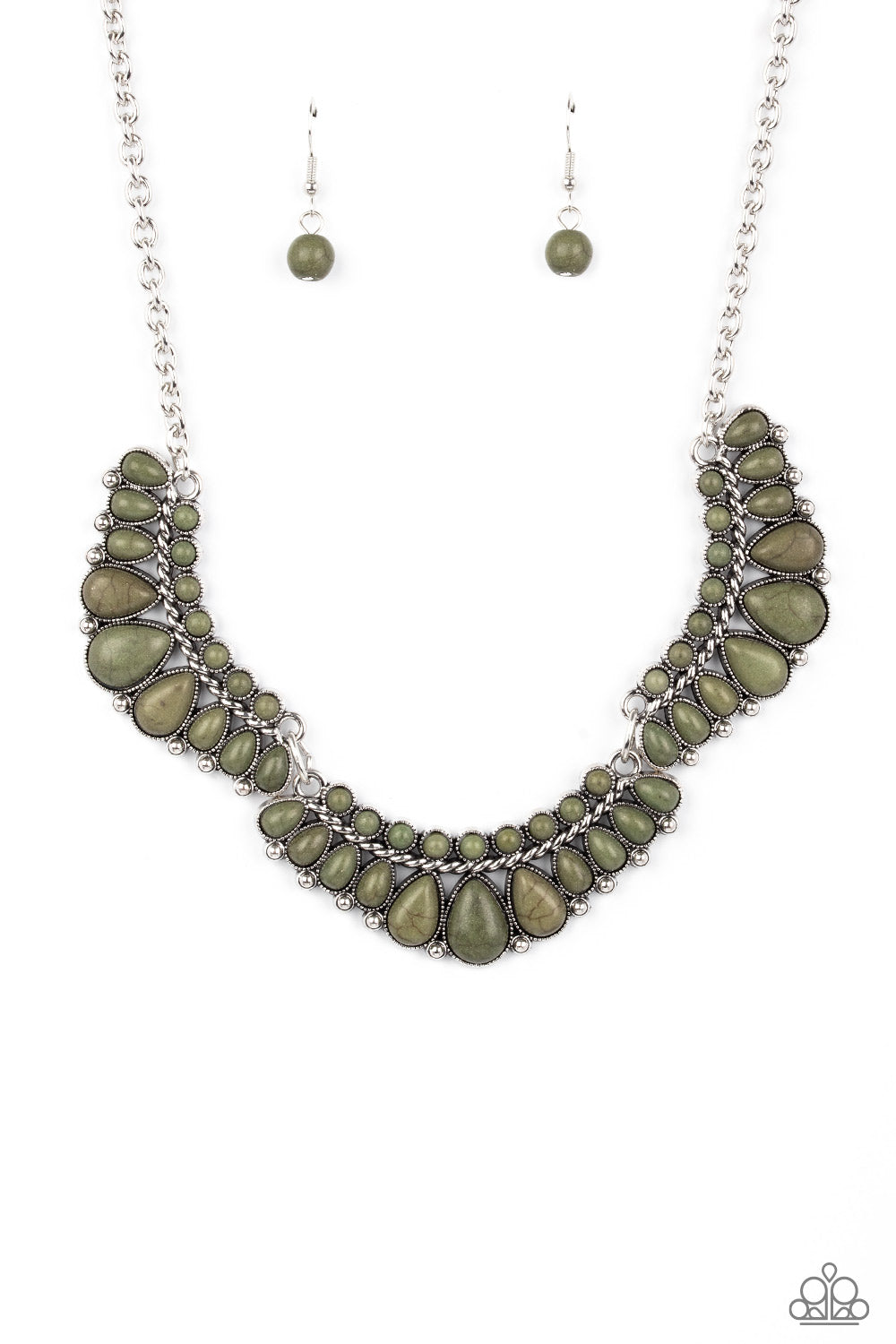 Paparazzi Naturally Native - Green Necklace 