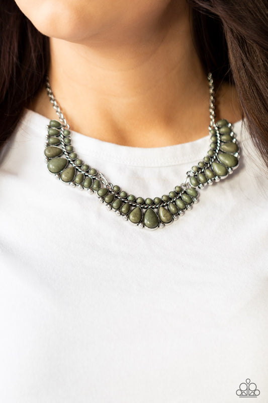 Paparazzi Naturally Native - Green Necklace 