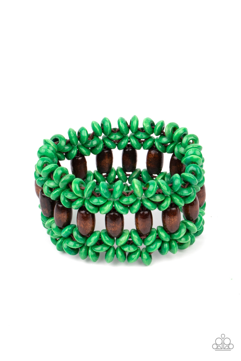 Paparazzi Bali Beach Retreat - Green Bracelet 