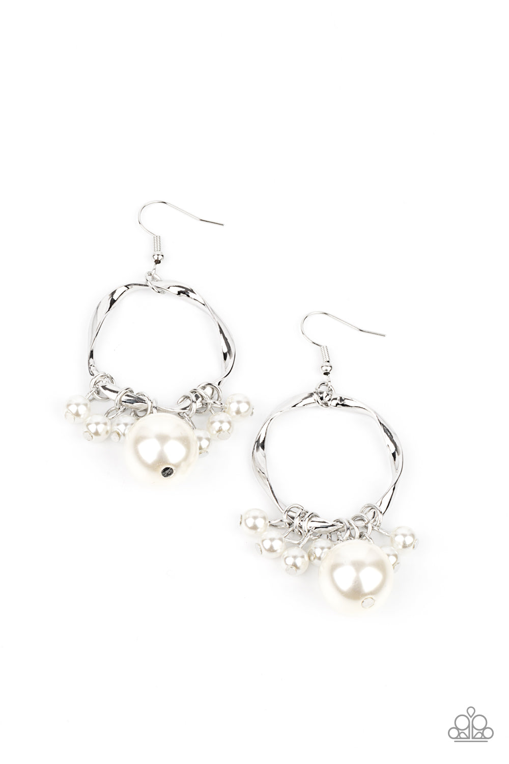 Delectably Diva - White Earrings 