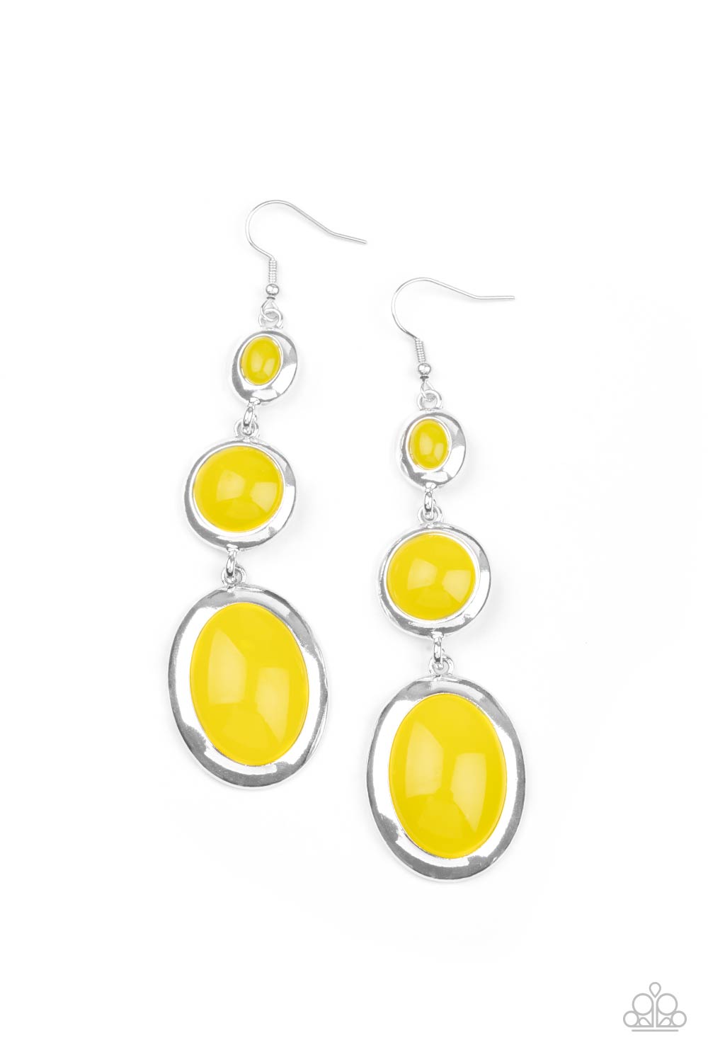 Retro Reality - Yellow Earrings 