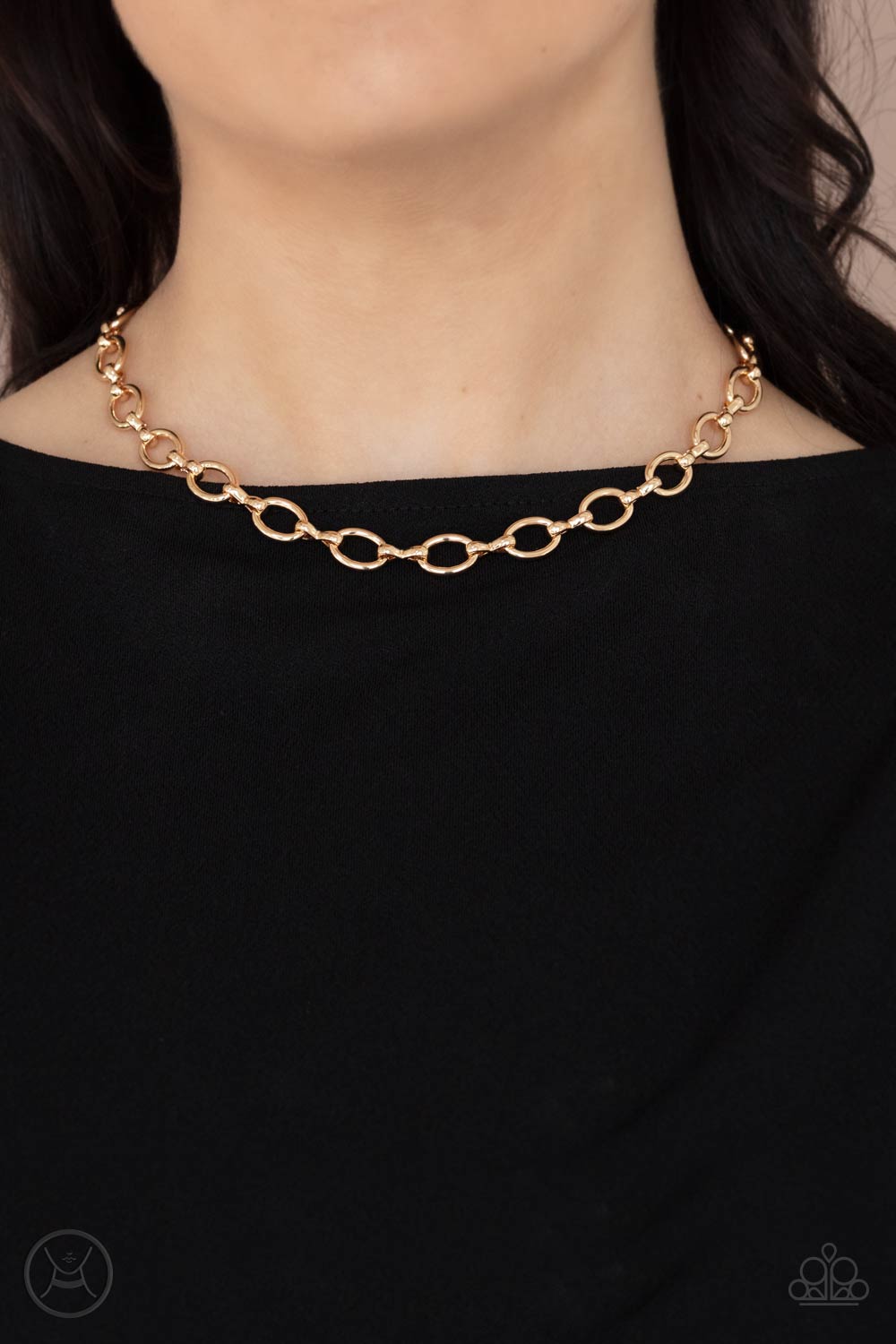 Paparazzi Craveable Couture - Gold Choker Necklace 