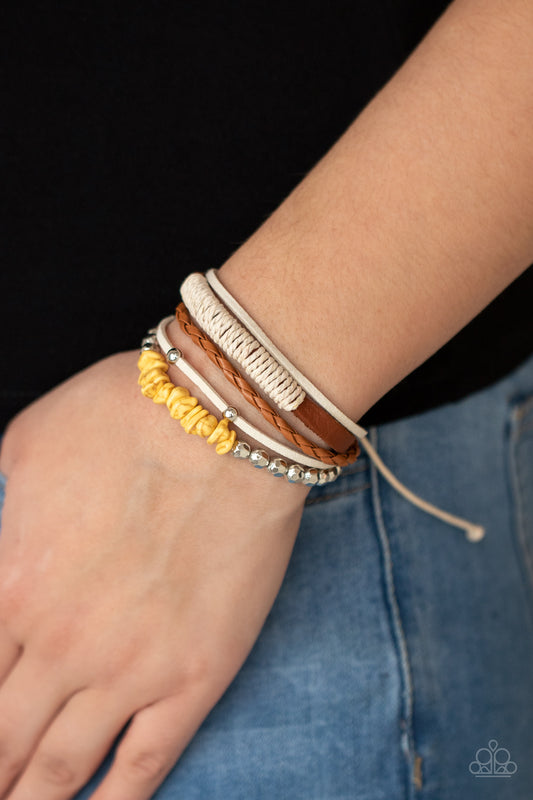 Paparazzi Keep At ROAM Temperature - Yellow Urban Bracelet 