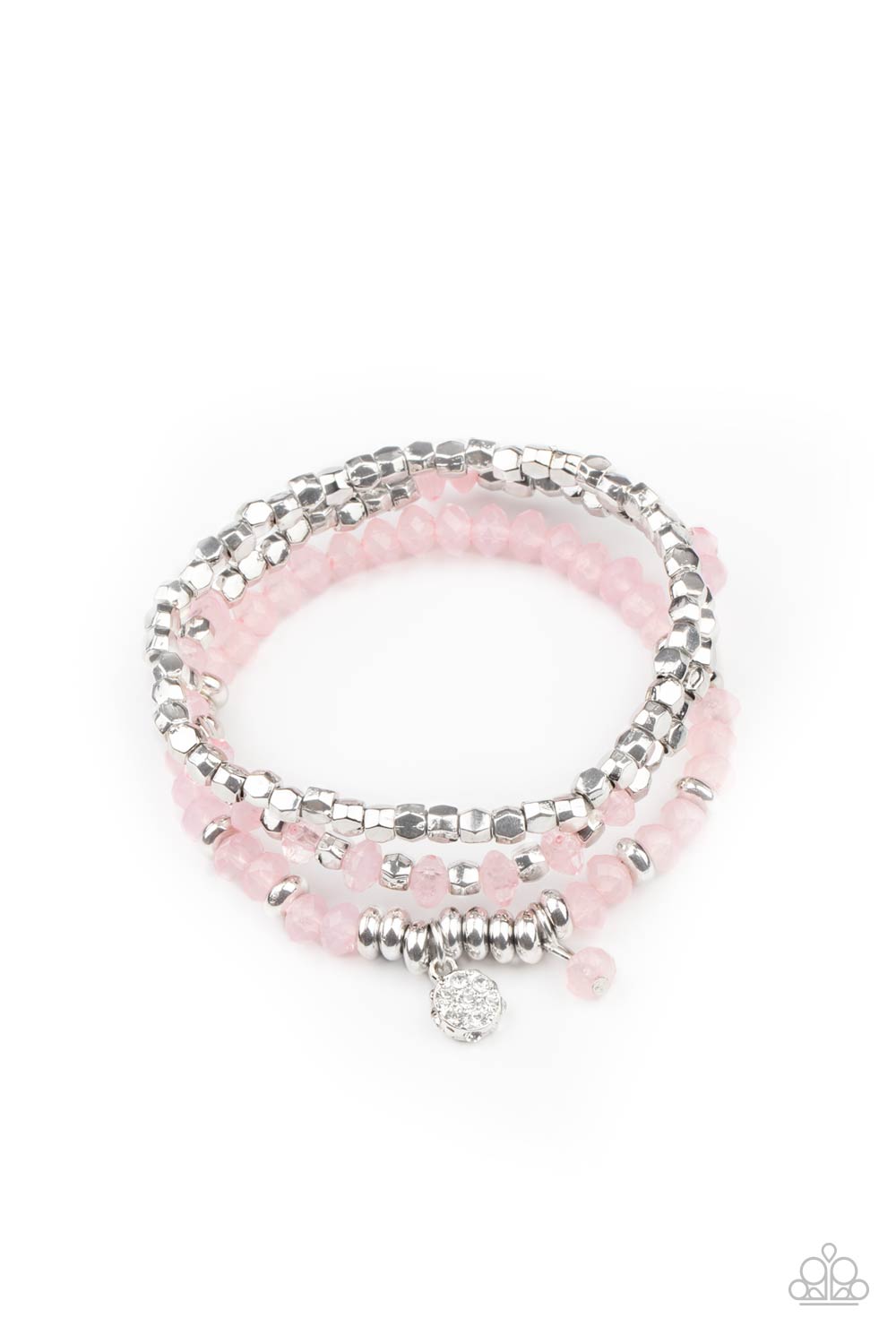 Paparazzi Glacial Glimmer - Pink Bracelet 