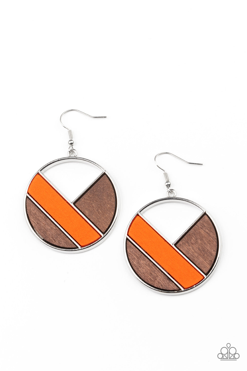 Paparazzi Dont Be MODest - Orange Earrings 