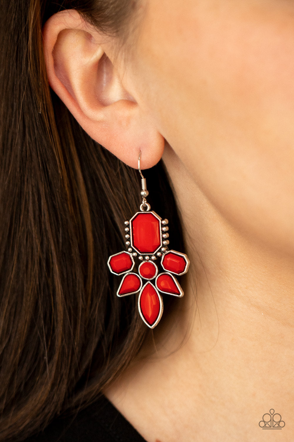 Paparazzi Vacay Vixen - Red Earrings 