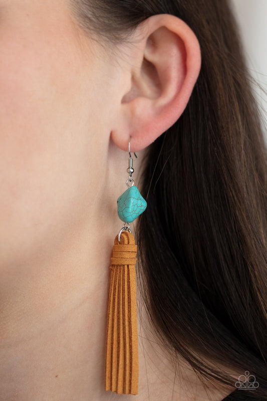 Paparazzi All-Natural Allure - Blue Earrings 