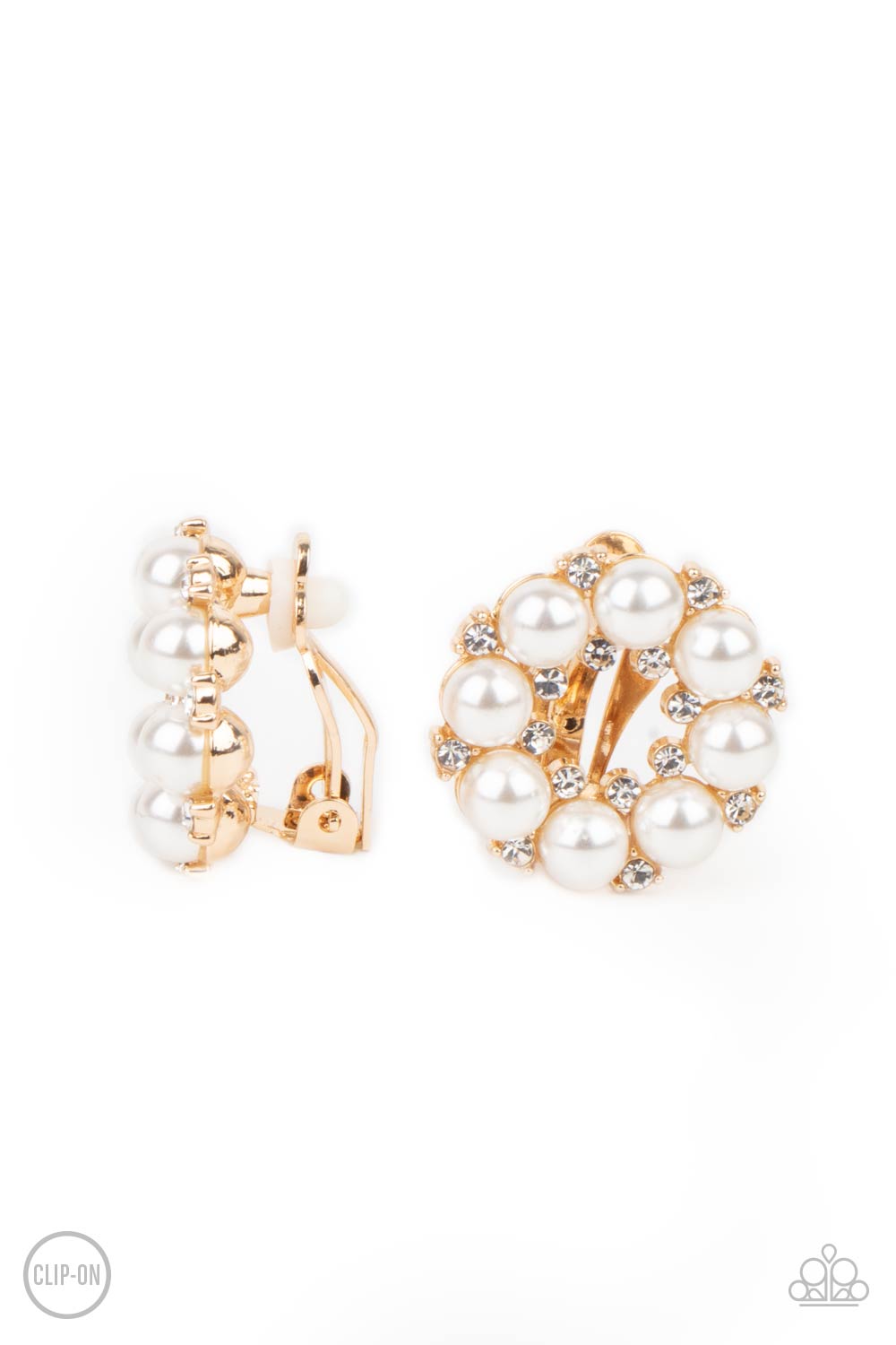 Paparazzi  Roundabout Ritz - Gold Clip On Earrings 