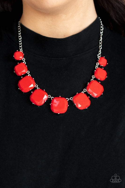 Paparazzi Prismatic Prima Donna - Red Necklace 