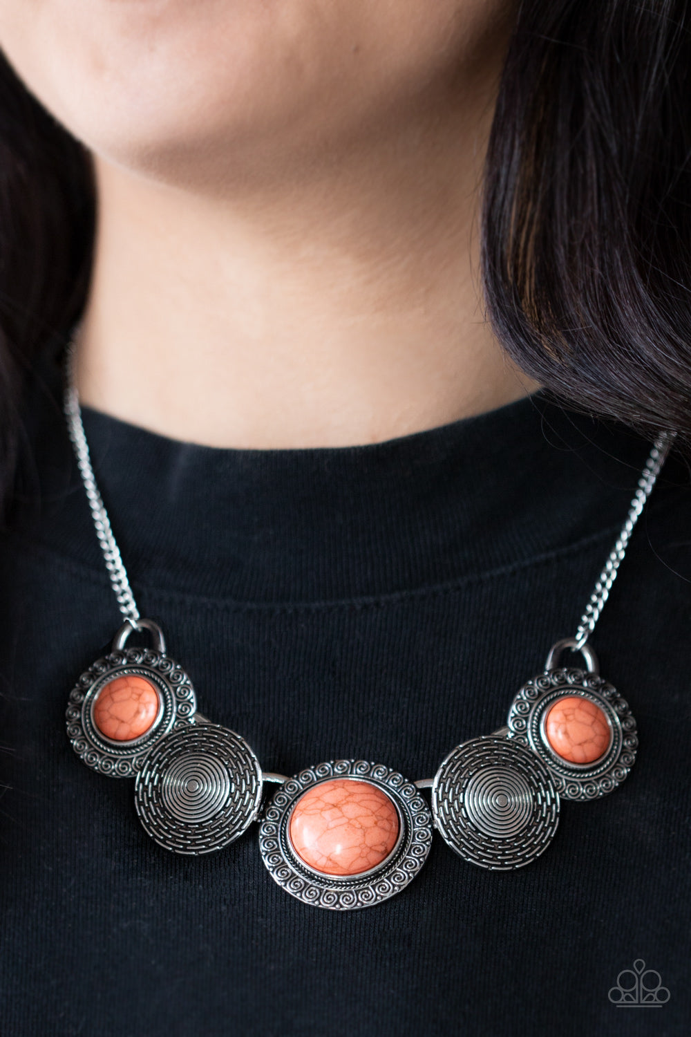 Paparazzi Canyon Cottage - Orange Necklace 