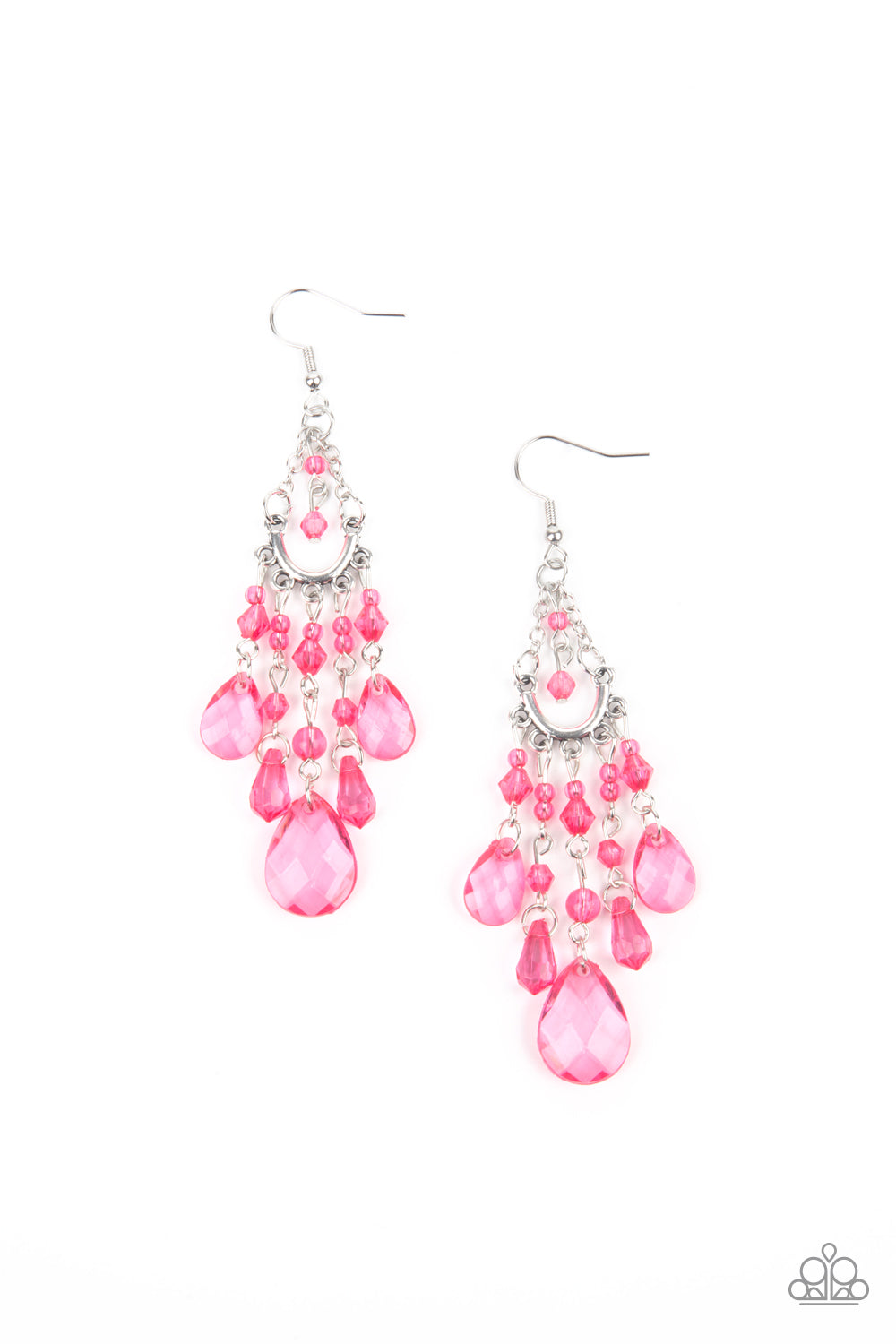 Paparazzi Paid Vacation - Pink Earrings 