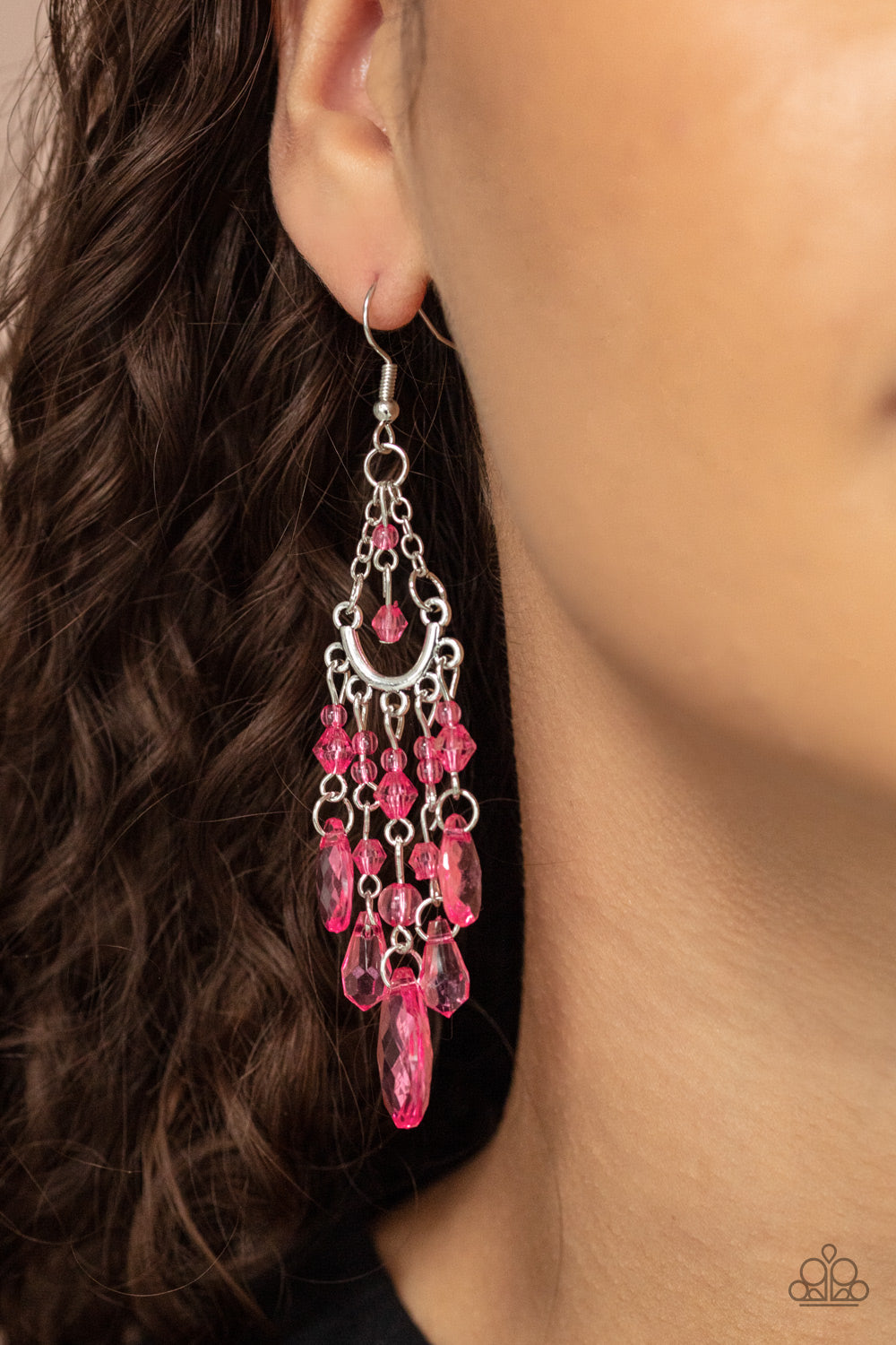 Paparazzi Paid Vacation - Pink Earrings 