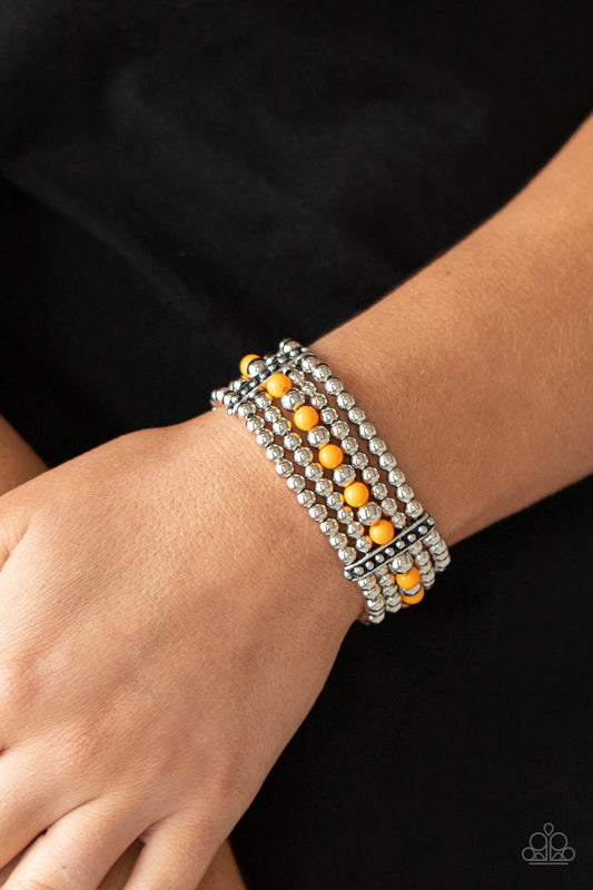 Paparazzi Gloss Over The Details - Orange Bracelet 