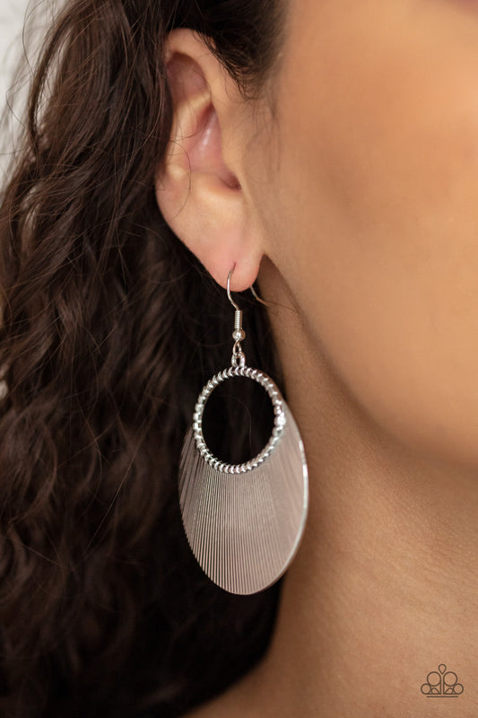 Fan Girl Glam - Silver Earrings 